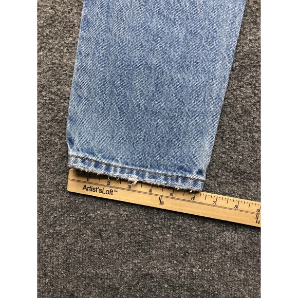 Levis 501 Straight Jeans Womens W26 L30 High Rise Blue Light Wash Distressed - Picture 8 of 10